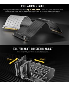Antec Vertical GPU Bracket and PCI-E 4.0 Riser Cable Kit