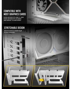 Antec Vertical PCI Bracket with PCI-E 4.0 Cable Kit White