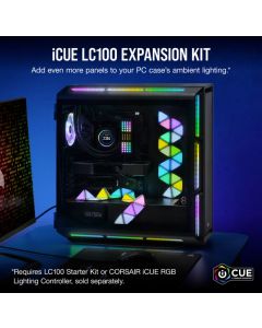 Corsair iCUE LC100 Smart Lighting Strip Expansion Kit. ICUE Software