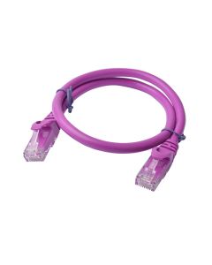 8Ware CAT6A Cable 0.5m - Purple RJ45 Ethernet Patch Cord