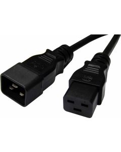 8Ware Power Extension Cable Lead 1m IEC-C19 to IEC-C20