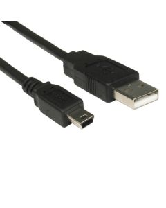 10x 8Ware USB 2.0 Cable 1m A Male to Mini B Black