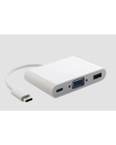 Astrotek Thunderbolt USB-C to VGA + USB + Card Reader Adapter White