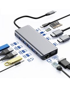 Astrotek USB-C Dock 12-in-1 Multiport Hub