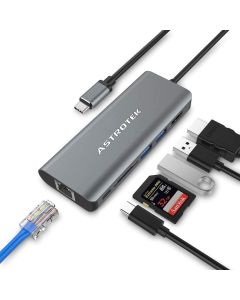 Astrotek USB-C Dock 6-in-1 Multiport Hub