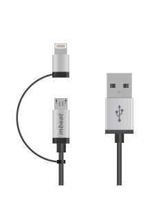 (LS) mbeatÂ® 1m Lightning and Micro USB Data Cable