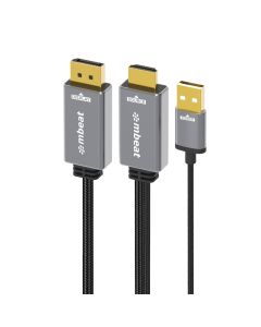 mbeat Tough Link HDMI to DisplayPort Cable