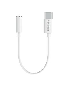 Verbatim USB-C to 3.5mm Headphone Jack - White