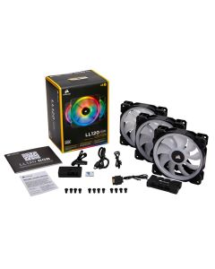 Corsair LL120 RGB 120mm Fan 3 Pack with Lighting Node PRO