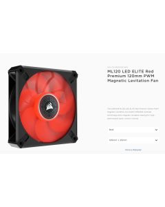 Corsair ML120 LED ELITE Red Fan (LS)