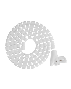 Brateck Coiled Tube Cable Sleeve 1000x15mm - White
