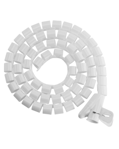 Brateck Coiled Tube Cable Sleeve 1000x20mm - White