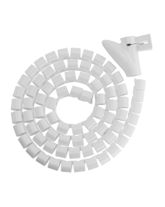 Brateck Coiled Tube Cable Sleeve 1000x25mm White