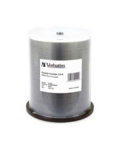 Verbatim CD-R 700MB 100Pk White Wide Thermal 52x