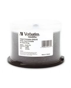 Verbatim DVD-R 4.7GB 50Pk White Wide Inkjet 16x