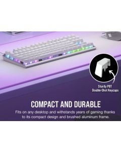Corsair K60 PRO TKL RGB Gaming Keyboard - White