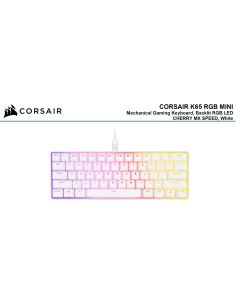Corsair K65 RGB MINI 60% Keyboard White