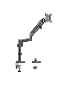 Brateck Single Monitor Pole-Mounted Epic Gas Spring Aluminum Arm