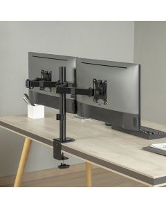 Brateck Dual-Monitor Articulating Monitor Mount (Black)