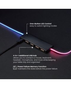 Brateck RGB GAMING MOUSE PAD WITH USB HUB (LS)