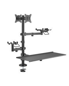 Brateck Dual Screen POS Mount with Keyboard Tray (LS)