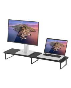 mbeatÂ® activiva Black Dual Monitor Riser