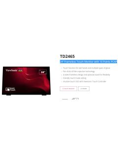 ViewSonic 24' TD2465 Projective Capacitive Monitor