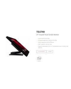 ViewSonic 27' TD2760 Touch Screen Monitor