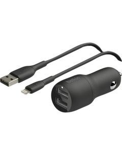 Belkin BoostCharge Dual USB-A Car Charger 24W (CCD001bt1MBK)