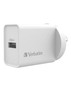 Verbatim USB Charger Single Port 2.4A - White