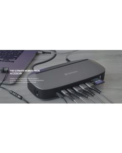 Verbatim 4K USB-C Triple Monitor Docking Station - 13-in-1