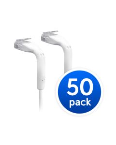 Ubiquiti UniFi Patch Cable, 50-Pack, 0.1m, WHITE, RJ45 Cat6