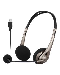 Verbatim Multimedia Headset with Boom Mic - Grey