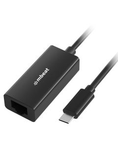 mbeatÂ®  USB-C Gigabit Ethernet Adapter - Black