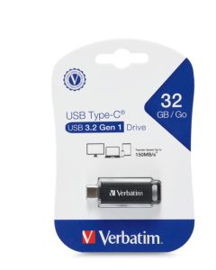 Verbatim Type-C USB 3.2 Gen 1 Flash Drive 32GB - Black 70903